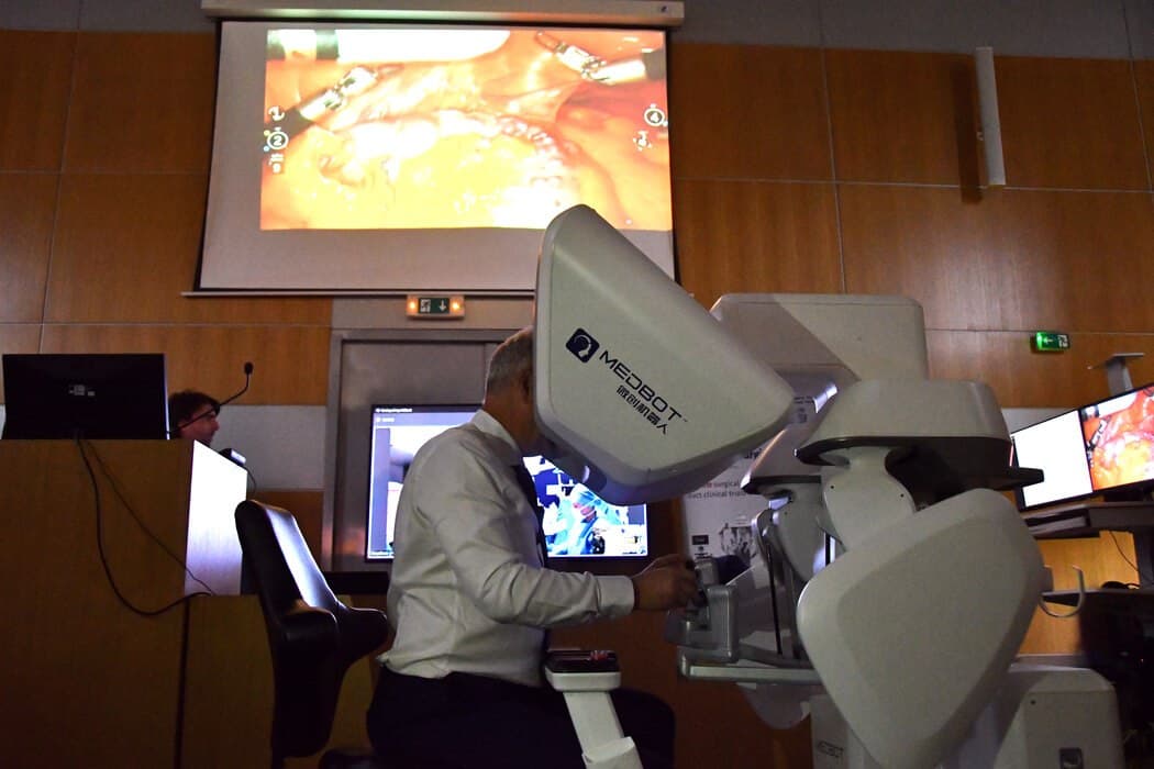 Two Toumai® surgeon consoles side by side