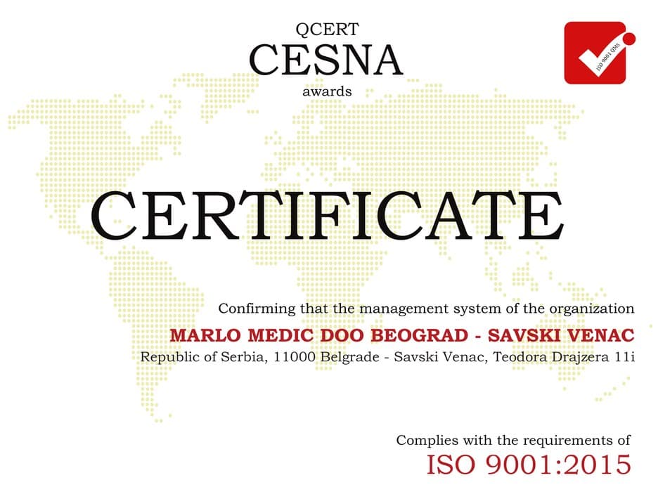 ISO 9001:2015 certificate