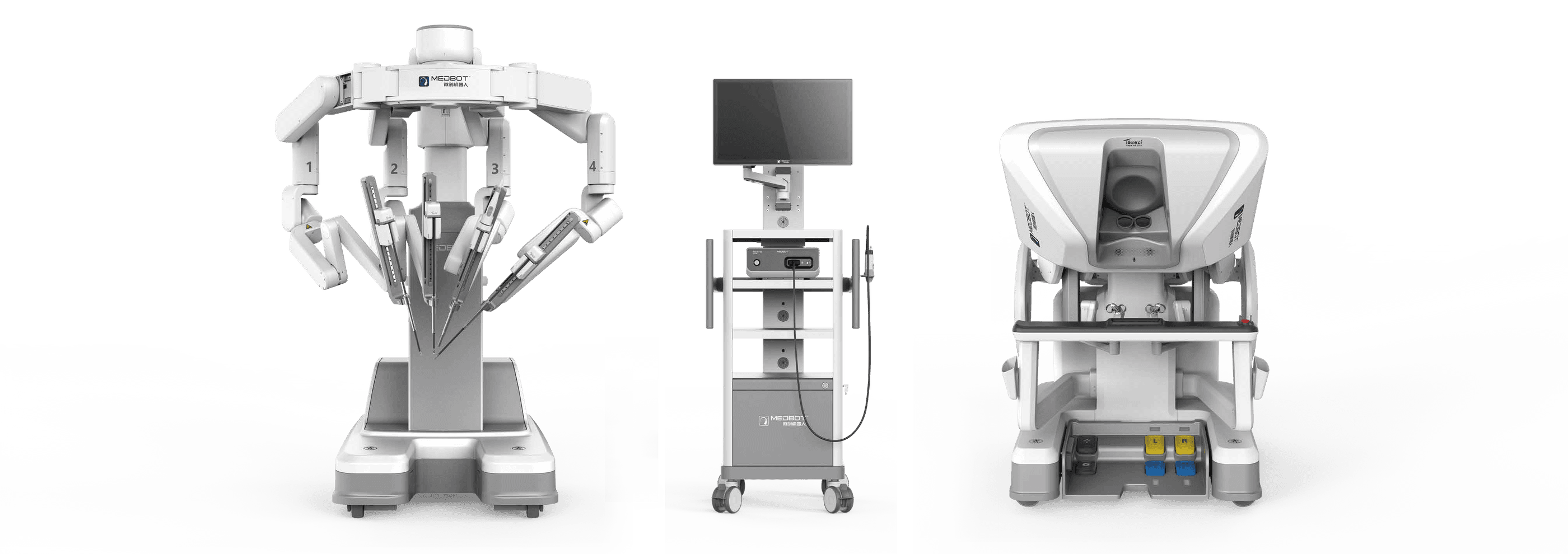 Toumai® robotic surgery system: patient cart, vision cart and surgeon console